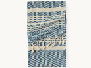 Turkish Cotton Hand Towel - Hasir - Prussian Product Image